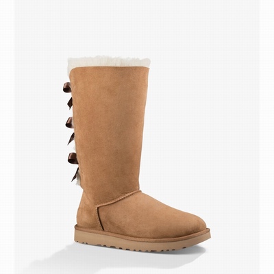 Botas UGG Bailey Bow Tall II Mulher Marrom | PT-KQEFP